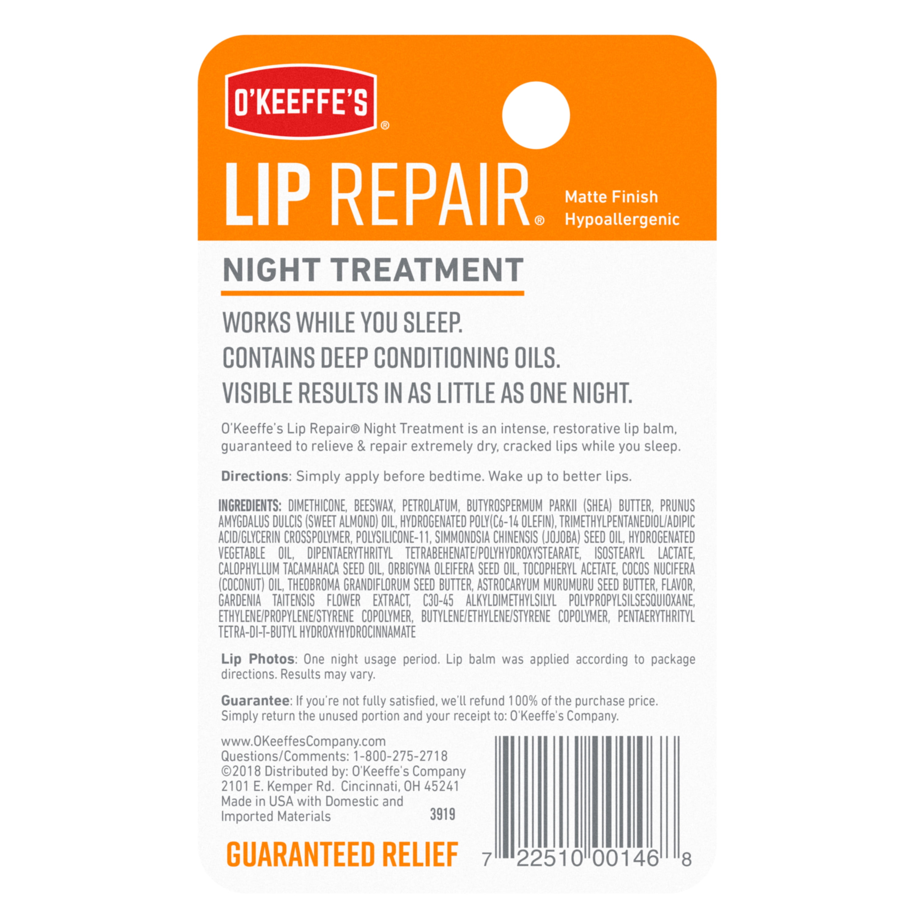 OKeeffes 0.25 Oz. Lip Repair Night Treatment