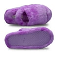 thumbnail image 6 of Jessica Simpson Girls Plush Fluffy Slip On House Slippers with Memory Foam, 6 of 9
