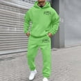 thumbnail image 2 of ERkkoi Men's Sweatsuits Set 2 Piece Hoodie Outfit Jogging Tracksuits for Men Casual Athletic Long Sleeve Pullover Suit Set Green M, 2 of 5