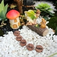 thumbnail image 1 of Set de adornos de jardín de resina | Decoración de maceta de tocón de árbol - Edificios de animales humanos realistas | Maceta suculenta de patio resistente a la intemperie | 7 Piezas | Estatuas, 1 of 9