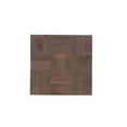 thumbnail image 4 of Square Solid Wood End Table Mango Wood Dark Brown Top with Dark Base, 4 of 6
