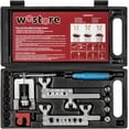 thumbnail image 6 of Professional Brake Line Flare Kit for Single, Double (SAE) Flares & Bubble (ISO) Flares with Tubing Cutter Pipe Reamer for 3/16-5/8" 7 Sizes, 6 of 7