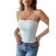 thumbnail image 1 of Camisola Corta Sin Mangas con Tirantes Finos A Rayas Y2K para Mujer, Estilo Entallado, con Espalda Descubierta, Estética para Salir. Azul y S, 1 of 10