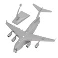 thumbnail image 1 of 1:200 Aircraft Model Alloy Precise Scale Simulation Stable Bracket Home Decoration Diecast Plane Model Dark Gray, 1 of 4