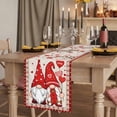 thumbnail image 2 of Table Runners 72 Inches Long Dress Scarves, Valentine's Day Farmhouse Kitchen Table Runner, Coffee Tablerunners, Red Gnomes Love Balloon Rose Trees 14x72 Inch, 2 of 9