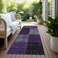 thumbnail image 6 of Addison Rugs Chantille Indoor/Outdoor Transitional Patchwork Eggplant Washable Runner Rug, 2'3" x 7'6", 6 of 6