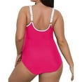 thumbnail image 4 of Chroia Women Plus Size One Piece Swimsuit, Zipper Ruched Push Up, Tummy Control Full Coverage Modest Slim 2026 Bathing Suit, 4 of 4