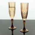 thumbnail image 5 of BalsaCircle 6 Amber Gold 8 oz Crystal Disposable Plastic Party Champagne Flutes Wedding Supplies, 5 of 8