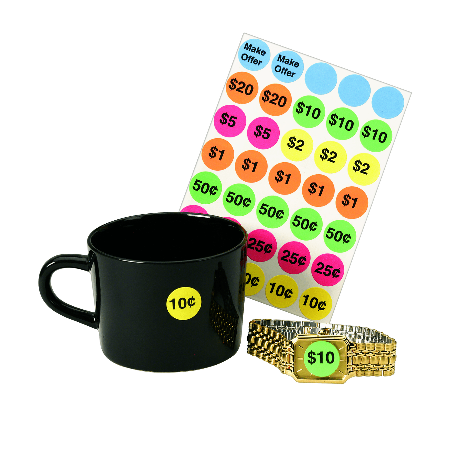 Avery Pricing Labels, 3/4" Diameter, Assorted Colors, 350 Count (5480)
