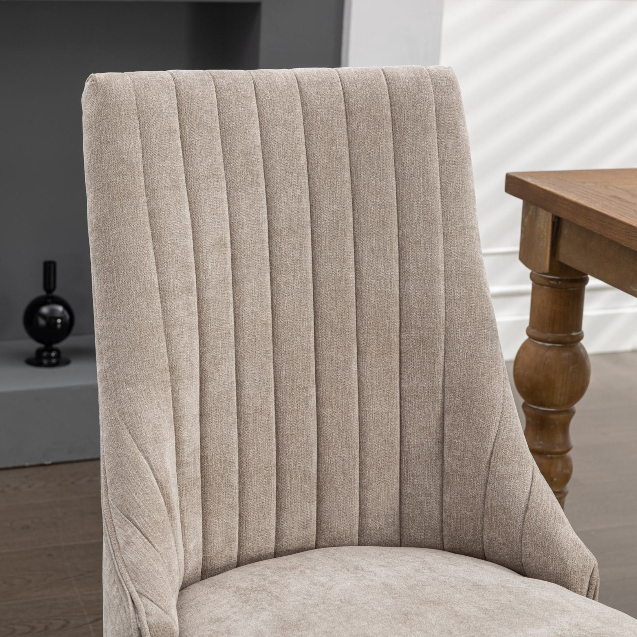 Noble House Vale Modern Upholstered Velvet Dining Chairs, Solid Wood Legs, Black, Set of 2