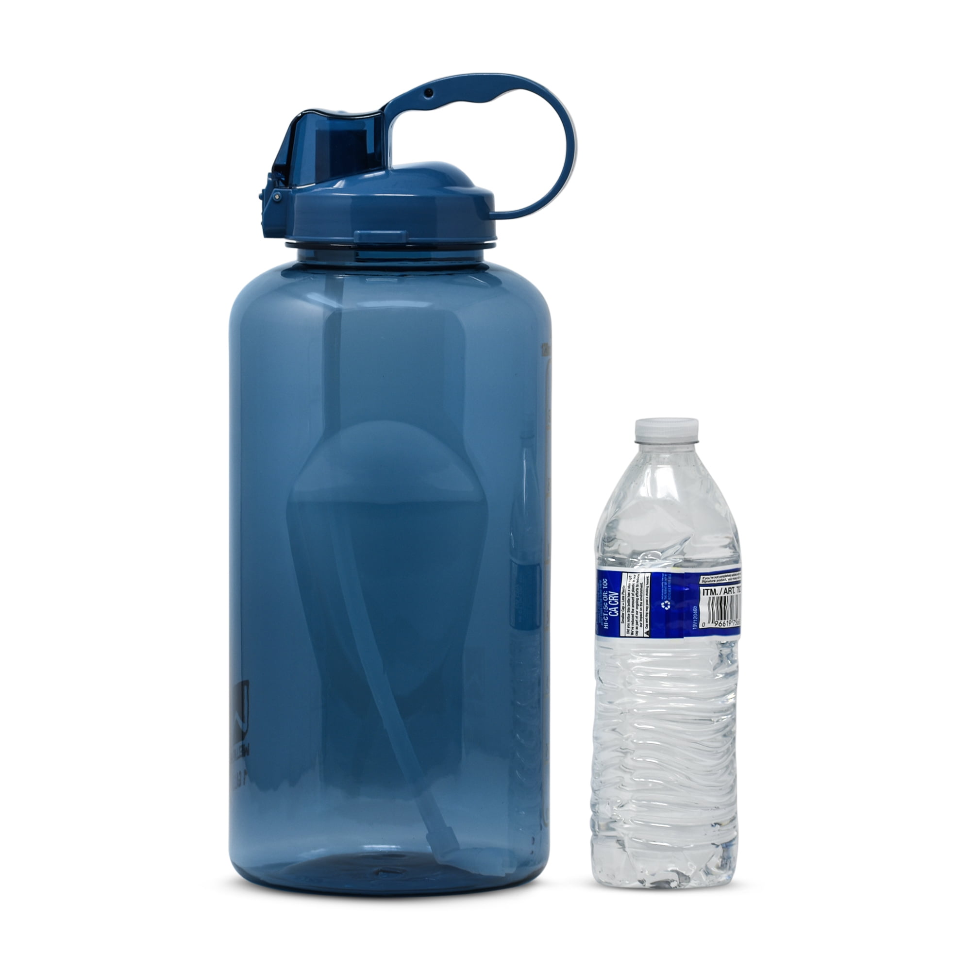 Sports 128 oz. Water Bottle with Straw Wellness Color: Purple
