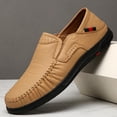 thumbnail image 3 of Black Croc Embossed Slip-On Casual Loafers with Red-Green Web Detail for Men, 3 of 5