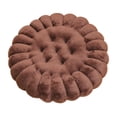 thumbnail image 4 of Almohada de suelo de felpa decorativa, suave y cómoda, para cama, oficina, dormitorio Redondo Marrón, 4 of 9