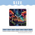 thumbnail image 2 of 12 Inch Wall Clock Battery Operated Square Clock Decorative for Office, Kitchen, Outdoor, Living Room，Moon Stars Colorful Plant Lovely Pattern, 2 of 4