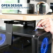 VIVO Black Under-Desk and Wall PC Mount, Computer Case Holder with 135 Swivel