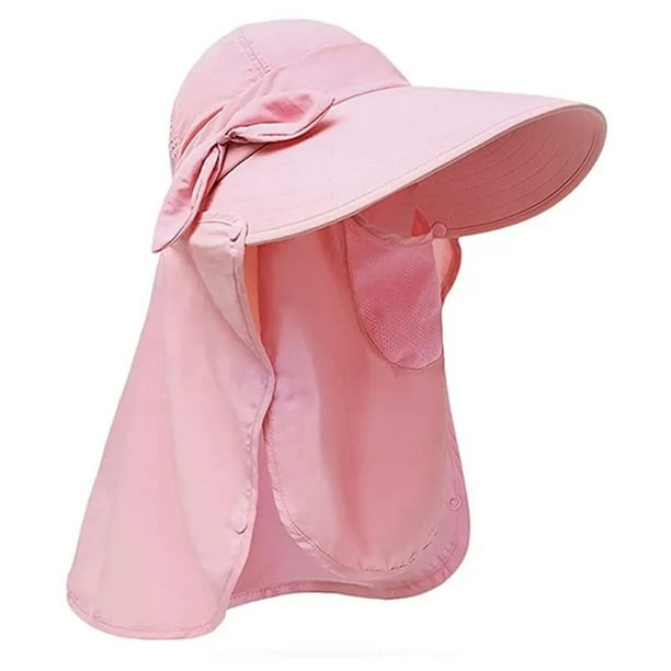 Women Sun Cap Fishing Hats UPF+50 Detachable Face and Neck Flap