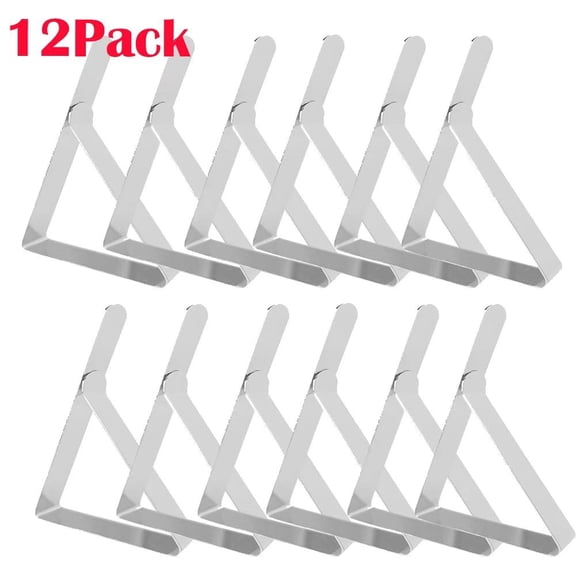 Tablecloth Clips, Picnic Table Clips, 12Pack Premium Stainless Steel Table Cloth Cover Clamps for Outdoor, Family, Restaurant, Picnic, Party