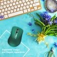 thumbnail image 4 of Wireless Mouse, 2.4GHz with USB Receiver, 1200 DPI Optical Tracking, 5 Buttons,Ambidextrous PC/Mac/Laptop -Blue, 4 of 11