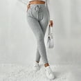 thumbnail image 6 of XDIAHBPL Cotton Pants Womens Pants Drawstring Waist High Waist Fitness Yoga Pants Leggings, 6 of 7