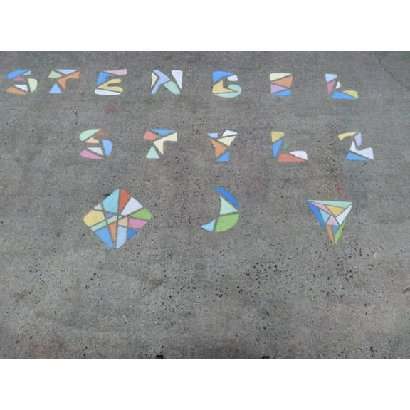 Stencil Stylz~ Mosaic Alphabets and Numbers Set