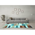 thumbnail image 3 of Ahgly Company Indoor Rectangle Patchwork Light Blue Transitional Area Rugs, 2' x 4', 3 of 4