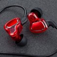 thumbnail image 2 of Écouteurs Filaires Intra-Auriculaires Isolants de Bruit avec Microphone & Contrôle du Volume & Télécommande pour Divers Appareils Électroniques Rouge, 2 of 8