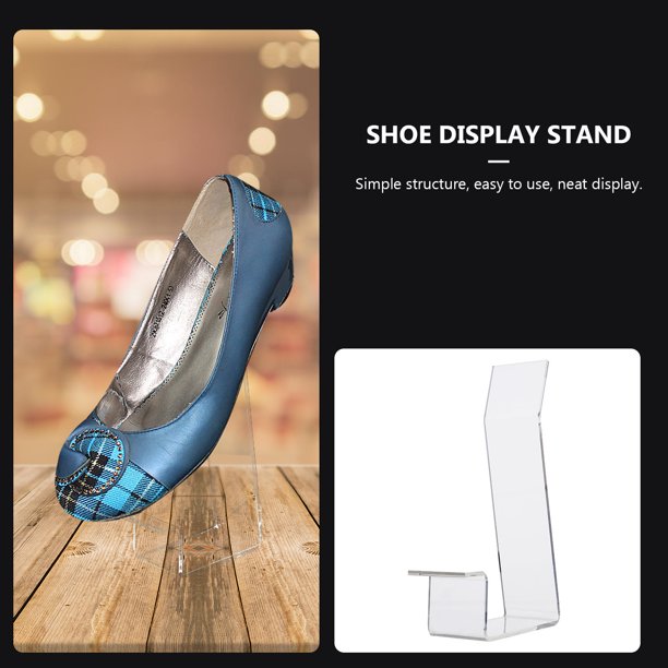 Houderco 4Ud Exhibidor De Zapatos De Acrílico Transparente Para Tiendas Con Sencillo Y