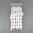 thumbnail image 2 of Ambesonne Cartoon Bedding Set 4 Pcs, Robot, Queen, Multicolor, 2 of 3