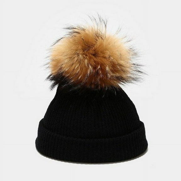 CoCopeanut 1-5 Tahun Baru Anak-anak Gadis Anak Laki-laki Musim Dingin Hangat Child Topi Rajut Bola Berbulu Pom Solid Hangat Lucu indah Angin Beanie Cap Hadiah