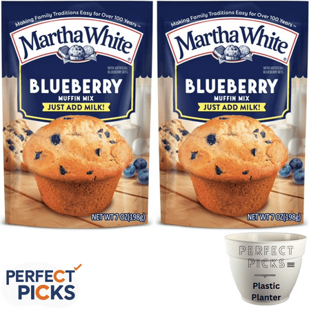 Martha White Blueberry Muffin Mix, 7 oz Bag ( Pack of 2 )