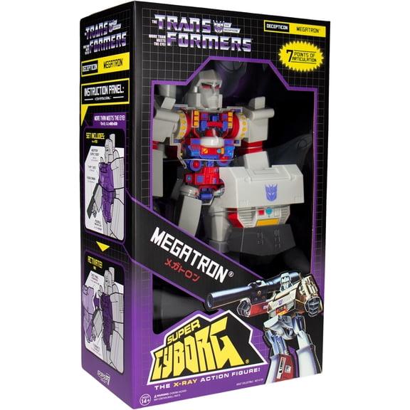 TRANSFORMERS SUPER CYBORG - MEGATRON (G1 CLEAR CHEST)