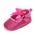 thumbnail image 3 of AJZIOJIRO Newborn Baby Girls Princess Shoes Lovely Bow Solid Color Soft Sole Sequins Shoes 0-18 Months Baby Casual Walking Shoes, 3 of 5