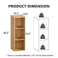 thumbnail image 3 of VAFHYLLIS 3 Cube Storage Organizer, 3 Tier Cube Low Bookcase Freestanding Storage Display Organizer for Home Office, Three-Cubes Open Shelf Short Bookshelf (Oak, 3 Cube), 3 of 10