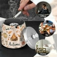 thumbnail image 4 of Yayeee Ashtray with Lid for Cigarette Smokeless Stainless Steel Home Ash Holder, Campfire Pattern, 4 of 7