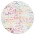 thumbnail image 2 of SAFAVIEH Round Rug 6'7" - Evoke Collection - Traditional Design, Ivory & Fuchsia, Non-Shedding & Easy Cleaning, Ideal for Living Room, Bedroom, Dining Space, 2 of 11