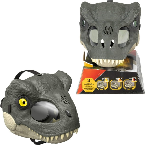 Máscara Mattel Jurassic World Rebirth T-Rex Rage N Roar con LED
