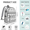 thumbnail image 5 of Unisex Bohemian Backpack: Roomy Boho Daypack with Front Pocket for School, College, Work, Travel, Vacation, Stylish and Durable, Perfect Gift Option, 5 of 5
