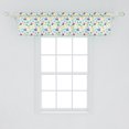 thumbnail image 2 of Ambesonne Beach Window Valance, Pattern of Tropical Summer Elements Waves Seashells Sailing Splashes Sunbathing, Curtain Valance for Kitchen Bedroom Decor with Rod Pocket, 54" X 12", Multicolor, 2 of 3