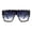 Grey Leopard, variant on Diva Animal Print 80s Flat Top Square Shield Plastic Sunglasses Grey Reptile Smoke