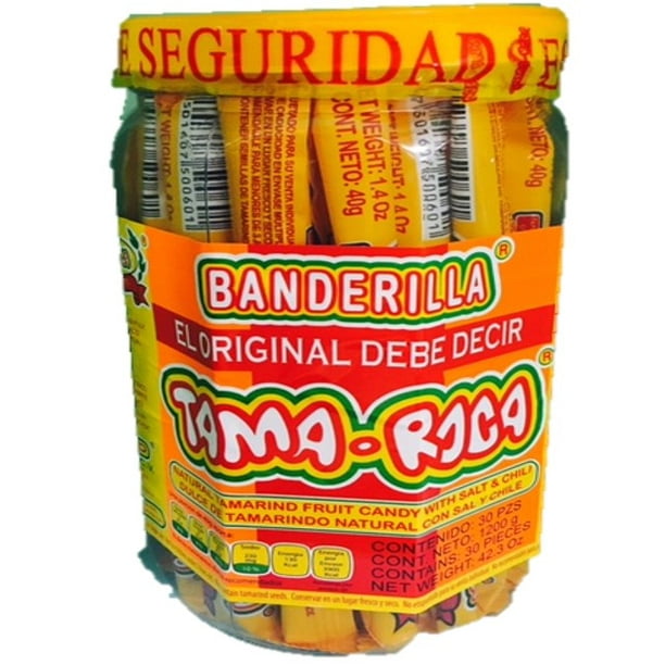 Tama Roca Banderilla Tamarind Candy 42 330 Oz Jar 30 Pcs Walmart Com Walmart Com