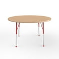 thumbnail image 3 of ECR4Kids 48in Round Premium Thermo-Fused Adjustable Activity Table Maple/Maple/Red - Standard Ball, 3 of 3