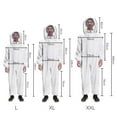 thumbnail image 2 of Kenally Traje de apicultura súper grueso, velo de esgrima plegable, mono de talla L, traje de protección de abejas, delantal con cremallera frontal Jardín y Patio Numero 3 Kenally TO005288-03, 2 of 4