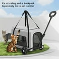 thumbnail image 3 of Transporteur pour Animal avec 4 Roues, Transporteur Roulant pour Chien avec Poignée Télescopique, Petite Cage de Voyage Portable pour Animal pour Camping et Voyage en Avion, 3 of 7