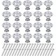 thumbnail image 1 of Perillas de gabinete de cristal, 20 piezas Perillas de gabinete de cristal de diamante transparente de 30 mm, 1 of 5