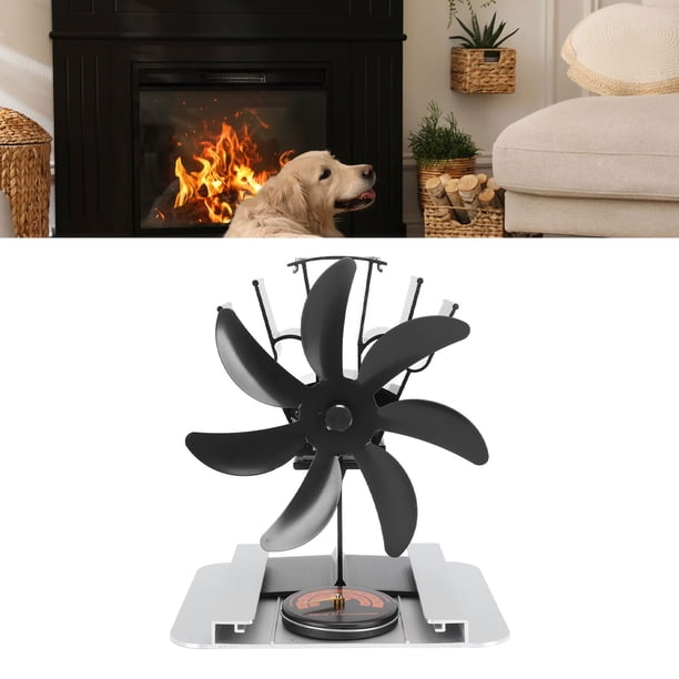 Ventilador para chimenea accionado por calor Estufa de leña Estufa de 7 aspas ANGGREK Otros