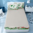 thumbnail image 4 of Erosebridal Marine Turtle Zipper Twin Comforter Sets with Fitted Sheet and 2 Pillowcases, Coastal Wildlife Zipper Bedding Set, Gray Reversible, 4 of 7