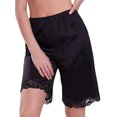 thumbnail image 4 of Liacowi Women Midi Pyjama Shorts Summer Casual Soft Slips Ice Silk Sleepwear Bottoms, 4 of 6