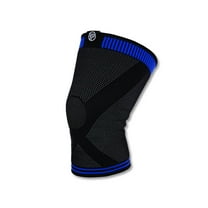Pro-Tec Athletics 3D Flat Premium Knee Sleeve, Black/Blue, X-Large