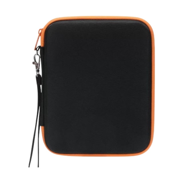 Caso de la tarjeta de de audio para niños Portable 80 bolsillos bolsas suaves de la tarjeta con cremallera de la tarjeta con cremallera de la Negro