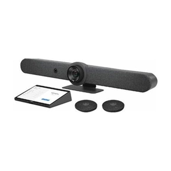 Logitech Rally Bar 4K Ultra HD All-in-One Video Conference Camera with ASUS NUC Mini PC, 10.1" TAP Touch Controller and 2x Mic Pods, TAA Compliant